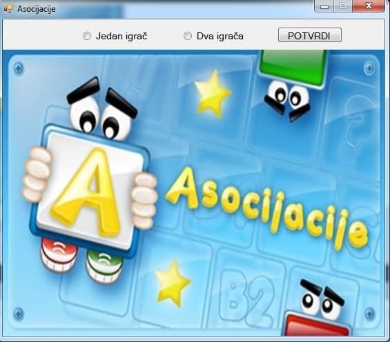 Maturski rad: Nikolić Kristina, Ignjatović Nemanja, IV-4 "C# igra - Asocijacija"