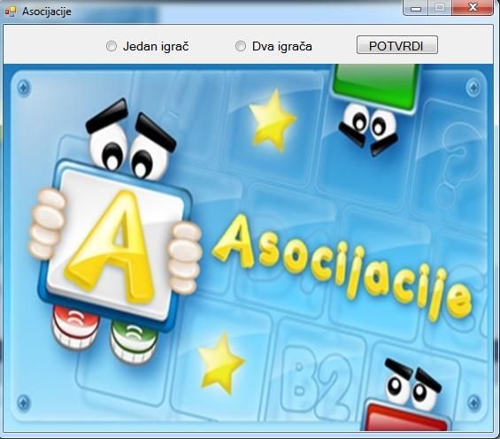Maturski rad: Nikolić Kristina, Ignjatović Nemanja, IV-4 "C# igra - Asocijacija"