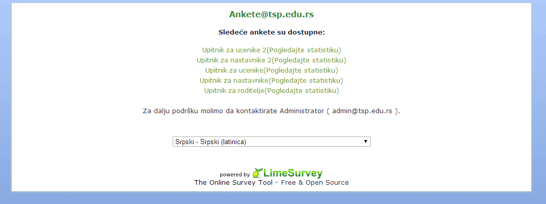Maturski rad: Ivković Željko, IV-4 "Limesurvey - elektronske ankete"